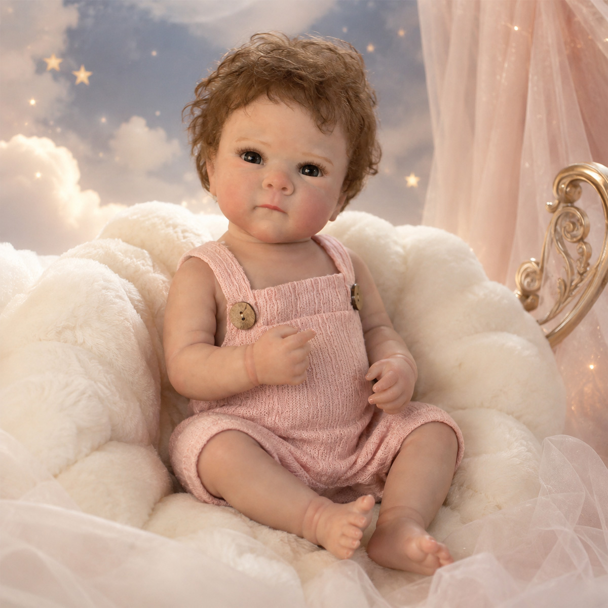 Ethnic Fashion Girls - Bambola Reborn da 50 cm, Realistica,