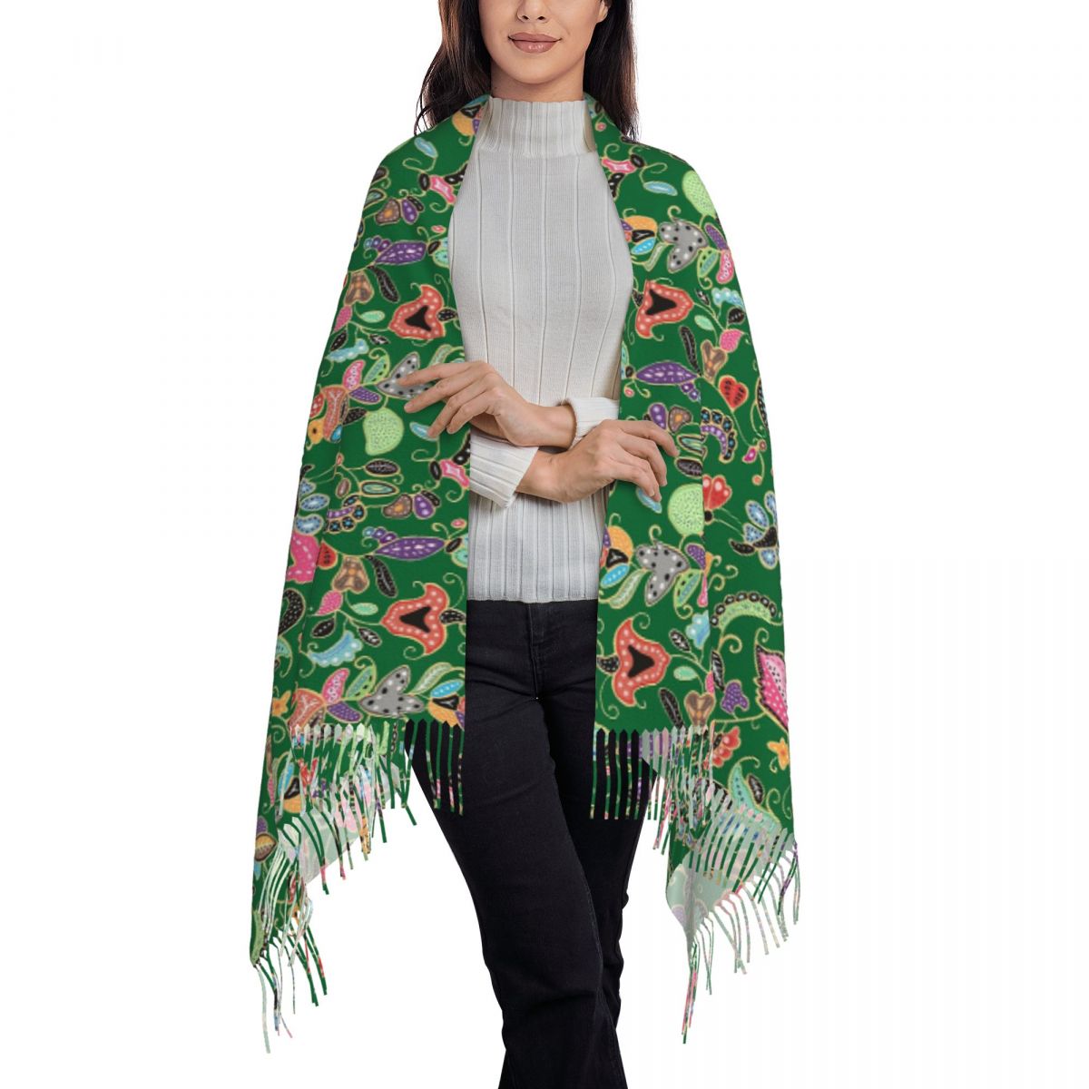 Batik Sarong Wrap - Sciarpa viola in stile sarong batik